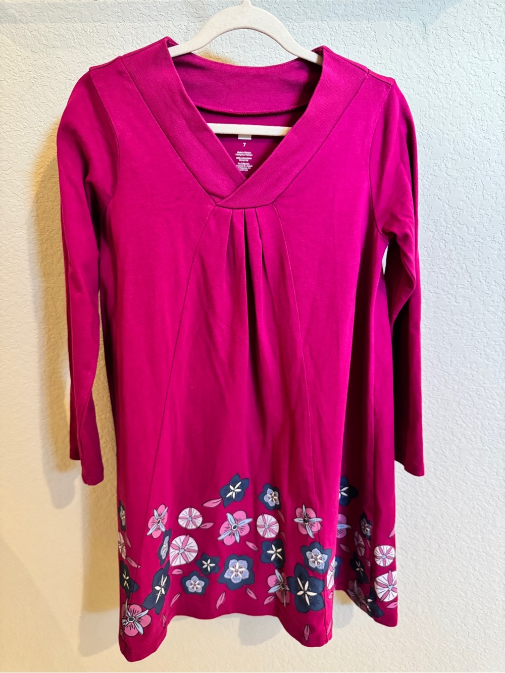 Tea Collection Floral Border Long-Sleeve Dress